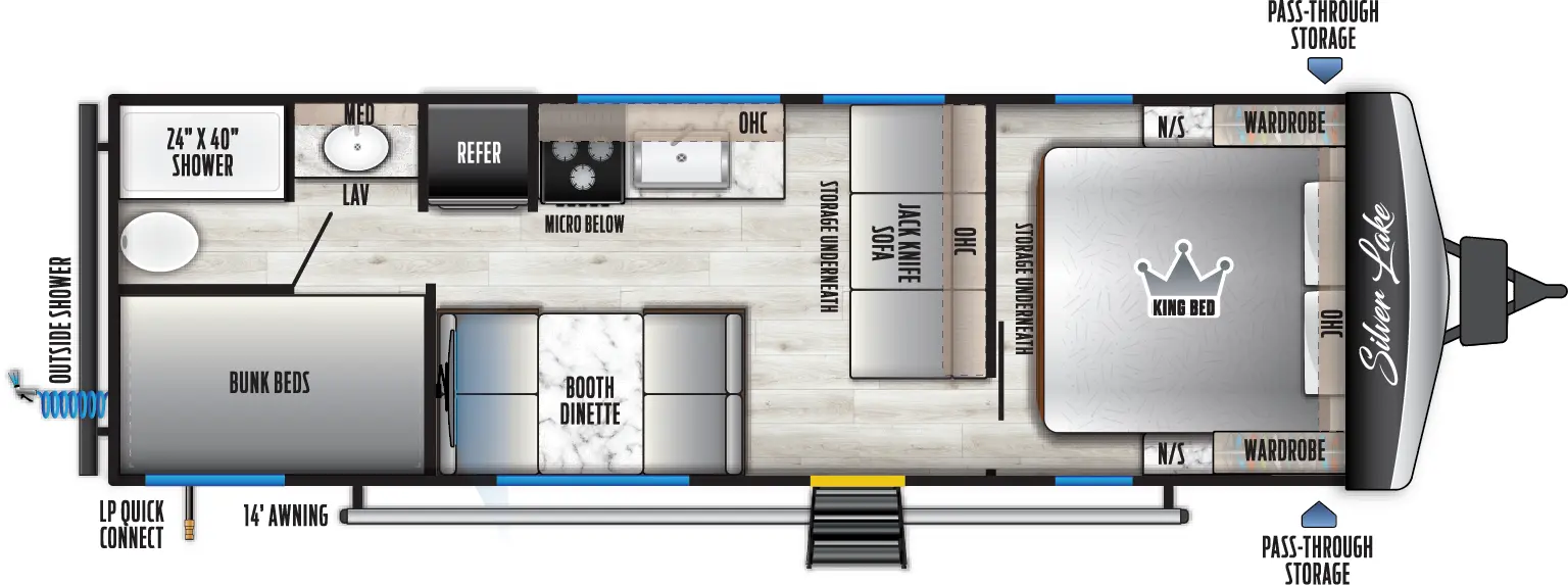 Silver Lake 2400BH Floorplan